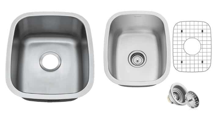 16 or 18 gauge stainless steel sink