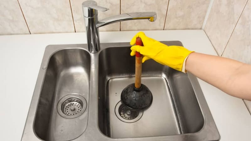 How to Unclog a Double Kitchen Sink