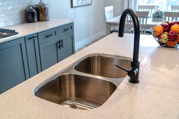 how to install a sink under a granite countertop