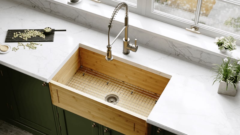 How to wash dishes in a farmhouse sink