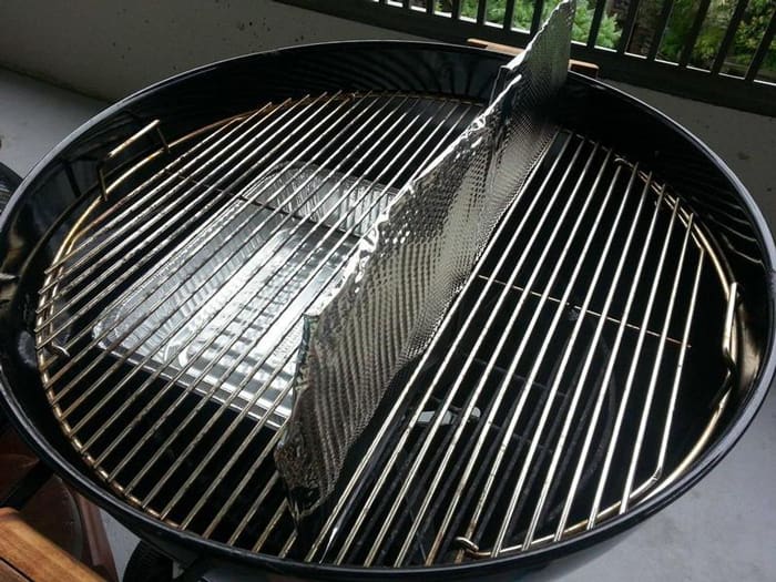 Make a charcoal grill shield