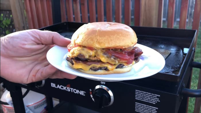  burgers on a Blackstone griddle