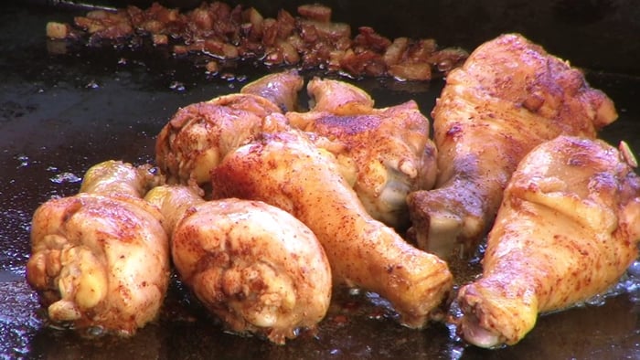cook frozen chicken on Blackstone griddle