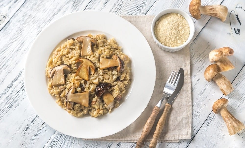 Risotto with porcini mushrooms.